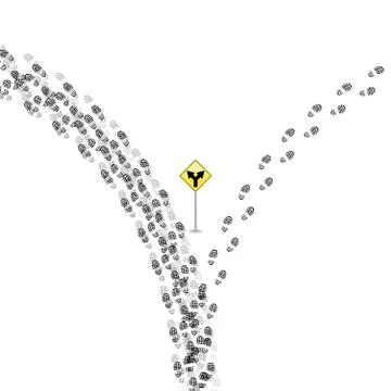 Different shoes ways background Stock Illustration