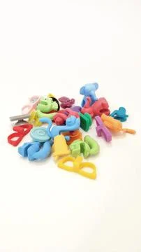 Different silicone cup markers Stock Photos
