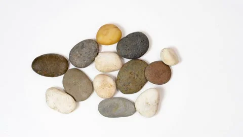 Different size stones as the camera pan Stock Footage 194987081
