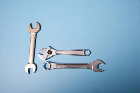 Different sized wrenches Stock Photos