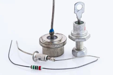 Different sizes of diodes Stock Photos