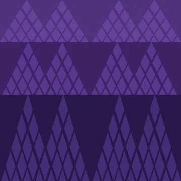 Different Sizes of Geometric Shape Triangle Bunting on Slanting Grid Mesh Stock Illustration