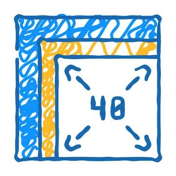 Different sizes of napkins icon doodle illustration Stock Illustration