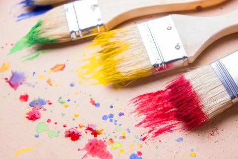 Different sizes paintbrushes 写真素材