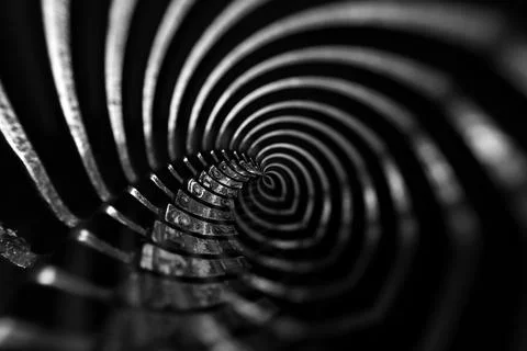 Different small metal elements of an old typewriter Stock Photos