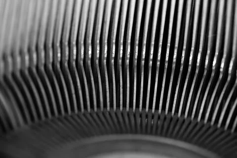 Different small metal elements of an old typewriter Stockfoto's