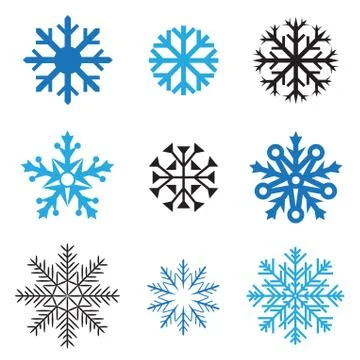 Different snowflakes Stock Illustration