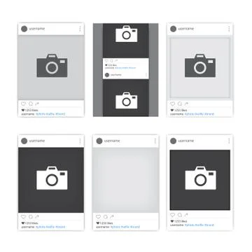 Different social network photo frames Stock Illustration