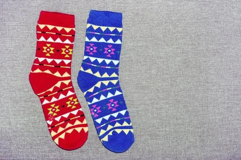 Different  socks. Colored socks Stock Photos