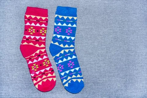 Different  socks. Colored socks Stock Photos