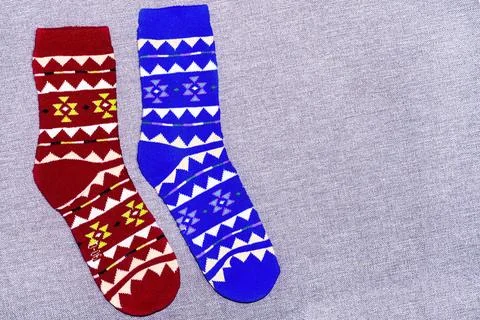 Different  socks. Colored socks Stock Photos