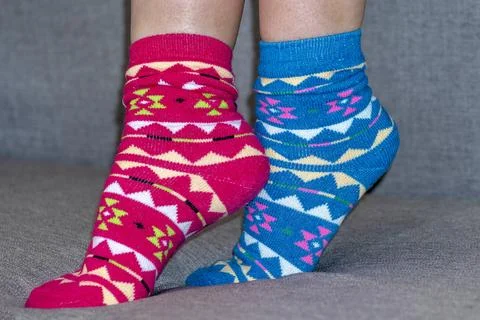 Different  socks. Colored socks Stock Photos
