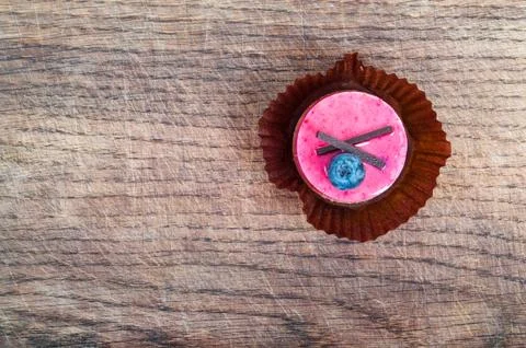 Different sort of beautiful pastry, small colorful sweet cakes Stock Photos