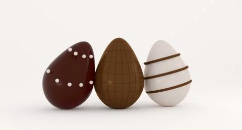 Different Sort Of Chocolate Easter Eggs Stock Illustration