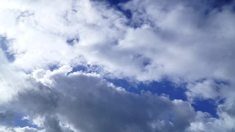 Different sort of clouds with sunshine, timelapse Stock Footage 120608710