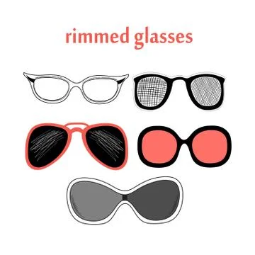 Different spectacle frames Stock Illustration