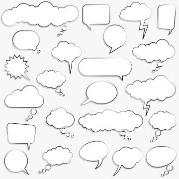 Different speech bubbles collection Stock Illustration