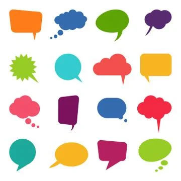 Different speech bubbles collection Stock Illustration