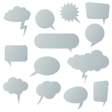 Different speech bubbles collection Illustrazione stock