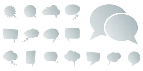 Different speech bubbles collection Stock Illustration