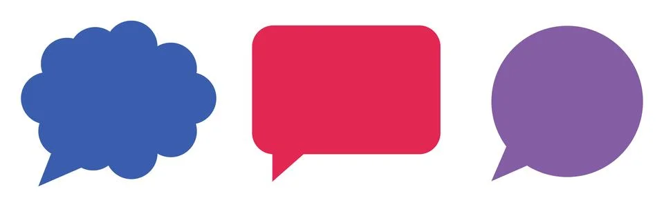 Different speech bubbles sign vector design Stock Illustration