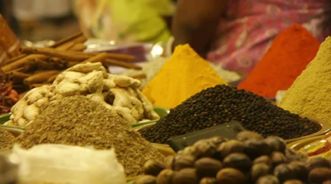 Different spices at Goa market 動画素材 36962181