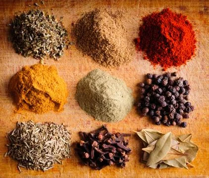Different spices Stock Photos