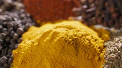 Different spices on white background, closeup Stock Footage 150292477