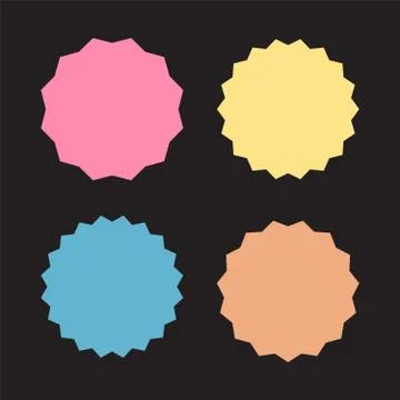 Different starburst vector. Starburst isolated icons set Stock Illustration