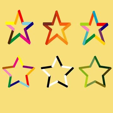 Different stars set Stock Illustration