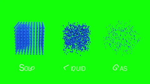 Different states of matter solid, liquid, gas Stock Footage 89905239