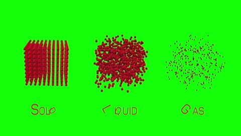 Different states of matter solid, liquid, gas Stock Footage 90217406
