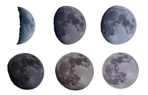 Different states of the moon Foto stock