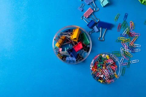 Different stationary items on the desk Stock Photos