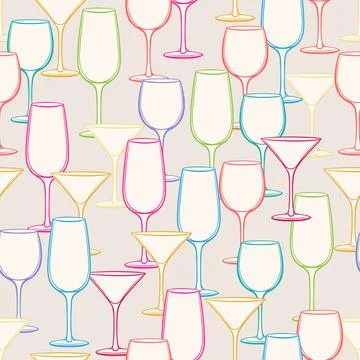 Different stemware Illustrazione stock