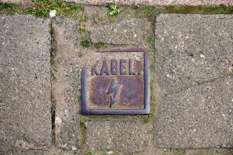  different stone ground cover pattern Electric wire different stone ground... Foto stock