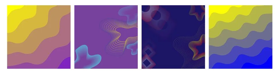 Different stripes abstract background sets can be used for color brochure bac Stock Illustration