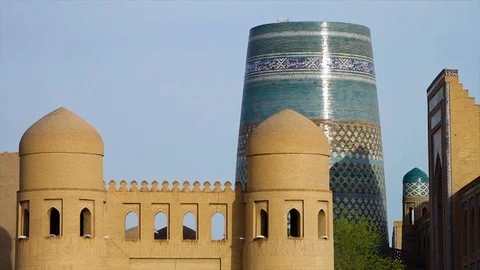 Different structures of a mosaic temple Stock Footage 106221048