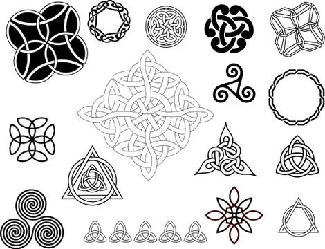 Different style irish ornaments Stock Illustration