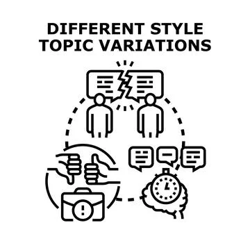 Different style topic variations concept vector イラスト素材