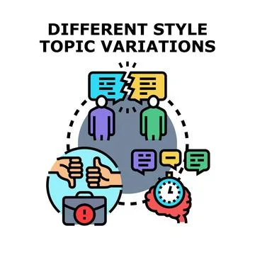 Different style topic variations concept vector 스톡 일러스트