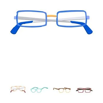 Different styles of eyeglasses offering optical vision protection Stock-Illustration