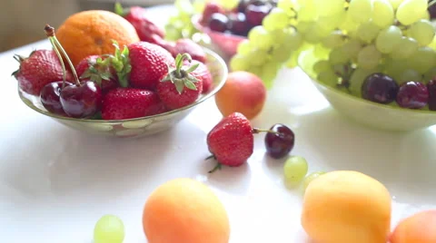 Different Summer fruits on a table 動画素材 39983403