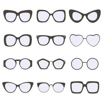 Different sunglasses set Stock Illustration