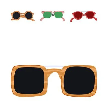 Different sunglasses styles offering sun protection Stock Illustration