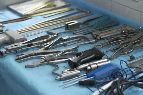 Different Surgical Tools Stockfoto's