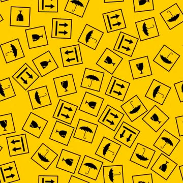 Different Symbols Seamless Pattern Stock Illustration