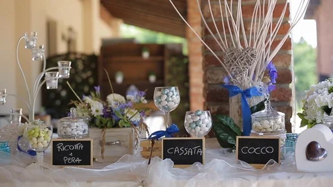 Different tastes sugared almonds Stock Footage 88439646