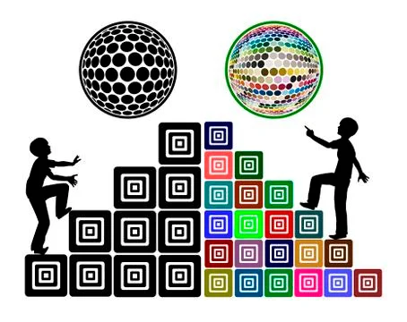 Different Teaching Methods Illustrazione stock