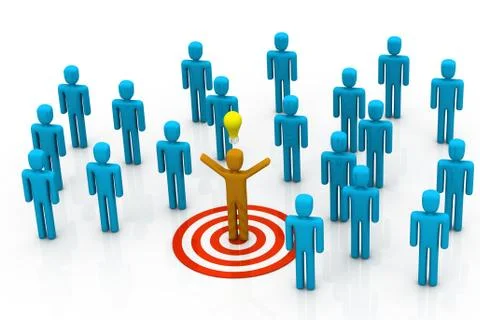 Different Team leader target. Stock Illustration
